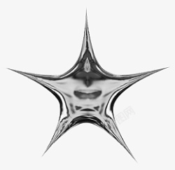 蒸汽波酸性星星银色金属拉丝素材