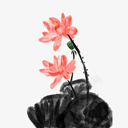 水墨中国风荷花荷叶元素png免抠素材_88icon https://88icon.com 水墨中国风荷花荷叶元素 水墨荷花 中国风荷花 荷花水墨 水墨素材