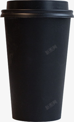 黑色的带反光的咖啡杯子素材