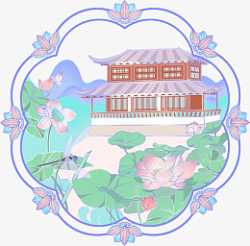 中国风手绘插画装饰喜鹊素材