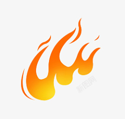 热度红色燃烧火焰消防火苗简洁扁平高清图片