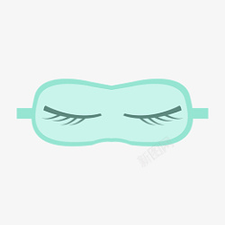 睡眠日绿色眼罩素材