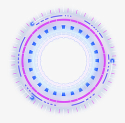 蓝紫科技圆环素材
