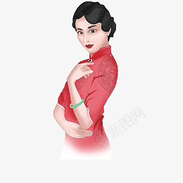 手绘卡通民国旗袍美女动漫风png免抠素材_88icon https://88icon.com 手绘 卡通民国 旗袍美女 动漫风