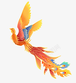 重彩中国风凤凰psd免抠素材_88icon https://88icon.com 凤凰 国潮 插画 精致