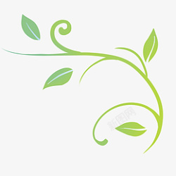 绿色叶子藤蔓装饰图素材