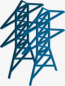 蓝色电线杆免抠素材png免抠素材_88icon https://88icon.com 微立体 电线杆 信号接收 矢量图案 卡通 装饰图