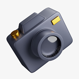 立体3D建模相机png免抠素材_88icon https://88icon.com 立体 3D 建模 相机