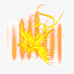 金色火焰凤凰飞翔插画psd免抠素材_88icon https://88icon.com 凤凰 国潮 插画 精致