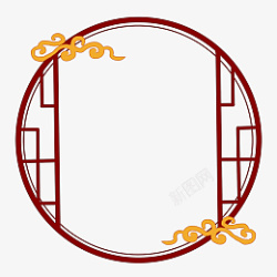 中国风圆形边框装饰素材