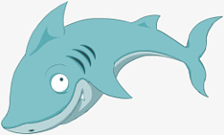 卡通高清PNG鲨鱼图片5素材