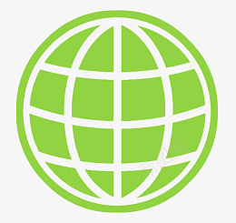 矢量绿色地球球体图标图标