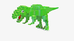 恐龙玩具变形比拼绿色素材