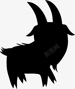 山羊黑色剪影png免抠素材_88icon https://88icon.com 山羊 角羊 黑色 剪影