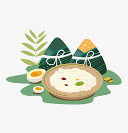 端午节粽子与鸭蛋素材