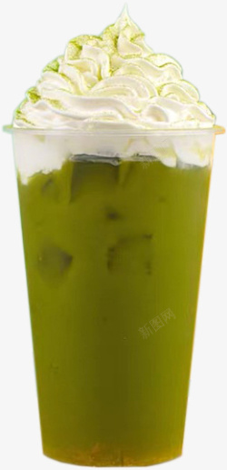 绿色的奶昔抹茶悠悠奶茶高清图片