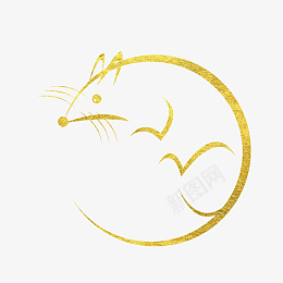 金色老鼠窗花png免抠素材_88icon https://88icon.com 剪纸 老鼠 金色 金色老鼠 鼠年