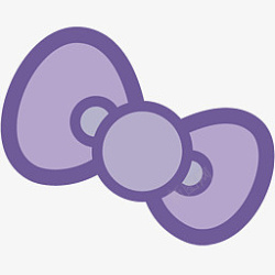 紫色蝴蝶结图标素材