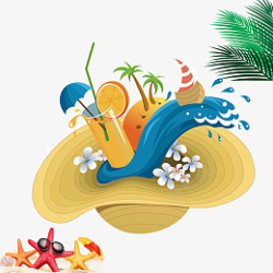 夏日海边旅游素材