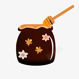棕色小清新卡通的蜂蜜罐手绘图psd免抠素材_88icon https://88icon.com 棕色 小清新 卡通 蜂蜜罐 手绘图