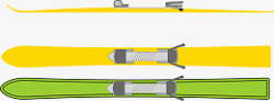 黄色滑雪板矢量滑雪板高清图片