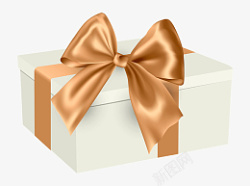 白色礼品盒与丝带插图矢量素材