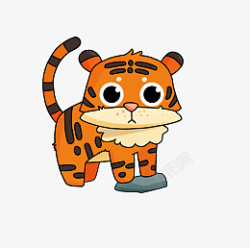 最新卡通可爱的小老虎素材