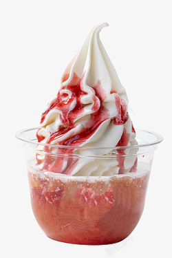 杯子雪糕草莓圣代冰淇淋高清图片