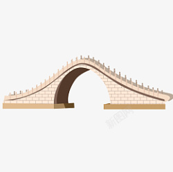 简约褐色木桥装饰元素素材