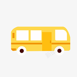 黄色单层层巴士插画png免抠素材_88icon https://88icon.com 交通工具 公共汽车 单层巴士 卡通巴士 手绘巴士 黄色巴士 小巴车 旅游车 客车