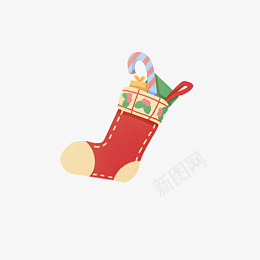 2021年圣诞节圣诞小袜子png免抠素材_88icon https://88icon.com 袜子 装饰 圣诞节 圣诞
