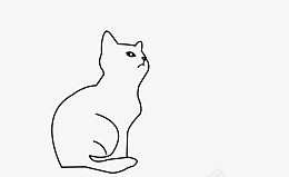 透明猫咪简笔画png免抠素材_88icon https://88icon.com 猫咪 侧面 头像 简笔画