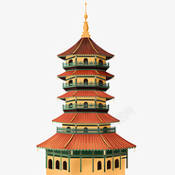 古代亭台楼阁中国古楼建筑素材