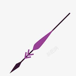 矢量紫色漂亮羽箭箭头素材