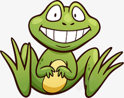 嬉笑嬉笑的小青蛙高清图片