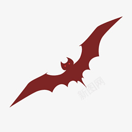 万圣节蝙蝠红色剪影psd免抠素材_88icon https://88icon.com 万圣节 黑色 矢量 节日