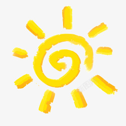 卡通黄色太阳阳光素材
