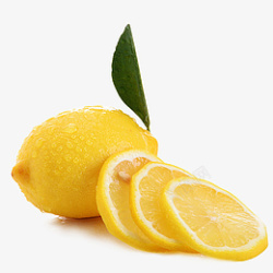 夏日水果清新黄色柠檬切片高清素材