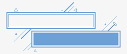 简约蓝色双标题框曳素材