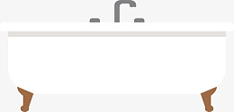 浴缸卡通手绘图标