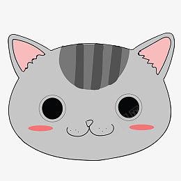 灰色的小猫咪免抠图png免抠素材_88icon https://88icon.com 灰色的小猫咪 卡通插画 手绘猫咪 手绘猫头 艺术插画 免抠图