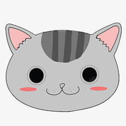 灰色的小猫咪免抠图素材