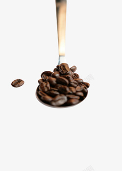 一勺满满滴咖啡豆素材
