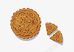 简洁大气中秋节传统月饼矢量元素ai免抠素材_88icon https://88icon.com 简洁大气 中秋节 传统 月饼
