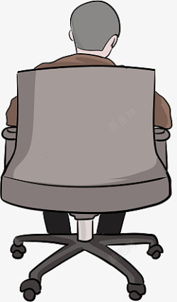 背身背身坐椅子的人高清图片