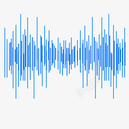 蓝色声波竖线png免抠素材_88icon https://88icon.com 波纹 竖线 纹理 线条