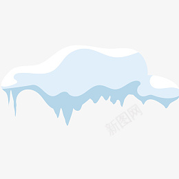 冻结的冰雪矢量插画png免抠素材_88icon https://88icon.com 免抠PNG 冬天 寒冷 装饰 冰 雪