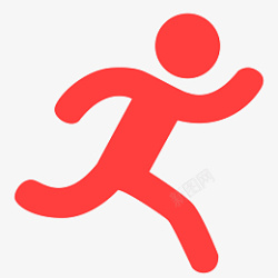 红色跑步的人物免抠图素材