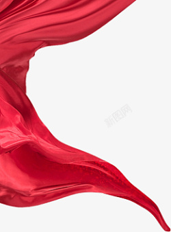 红色丝绸中国风元素素材