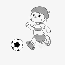 男孩在踢足球png免抠素材_88icon https://88icon.com 男孩 踢球 足球 运动